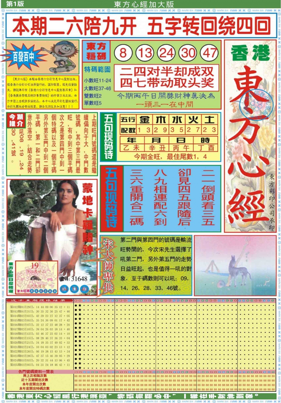 026期东方心经A加大版[图]
